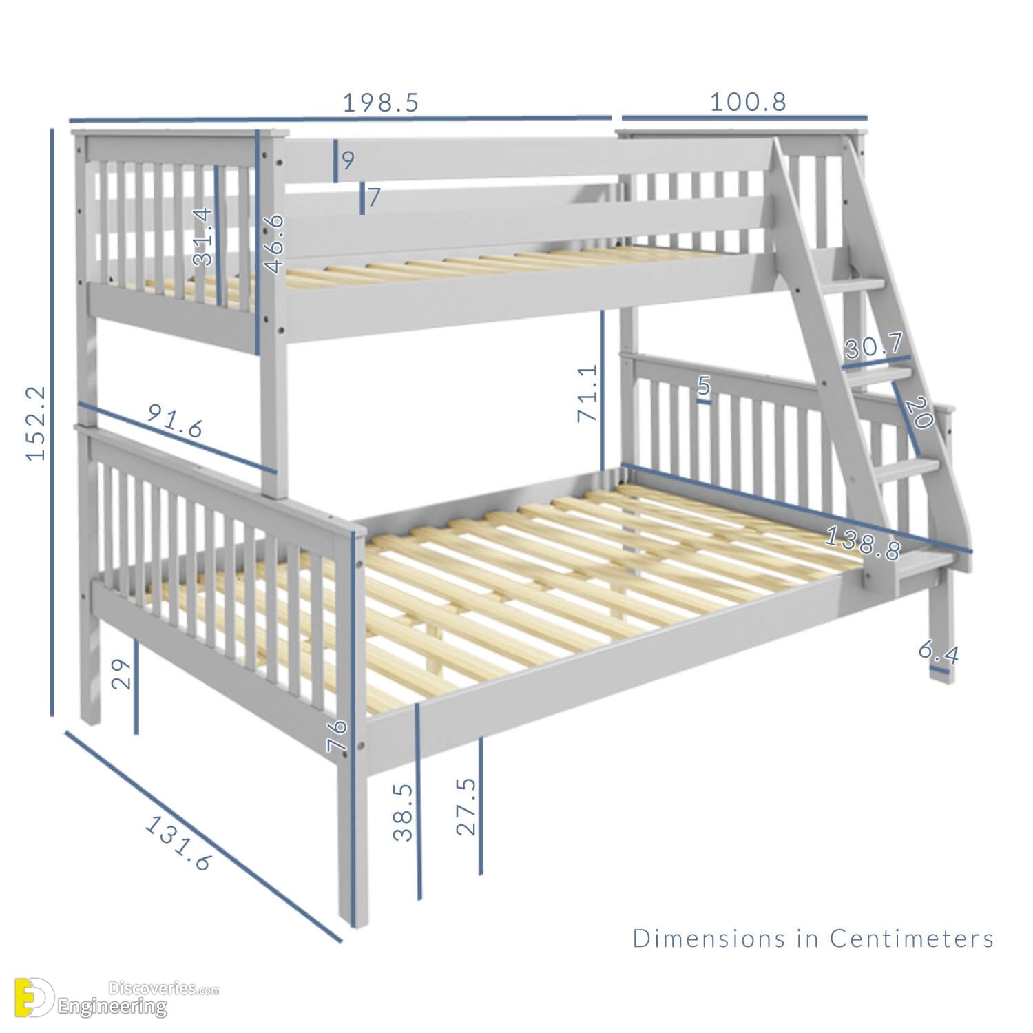 Amazing Bunk Bed Designs With Dimension, Double Bunk Bed Dimensions