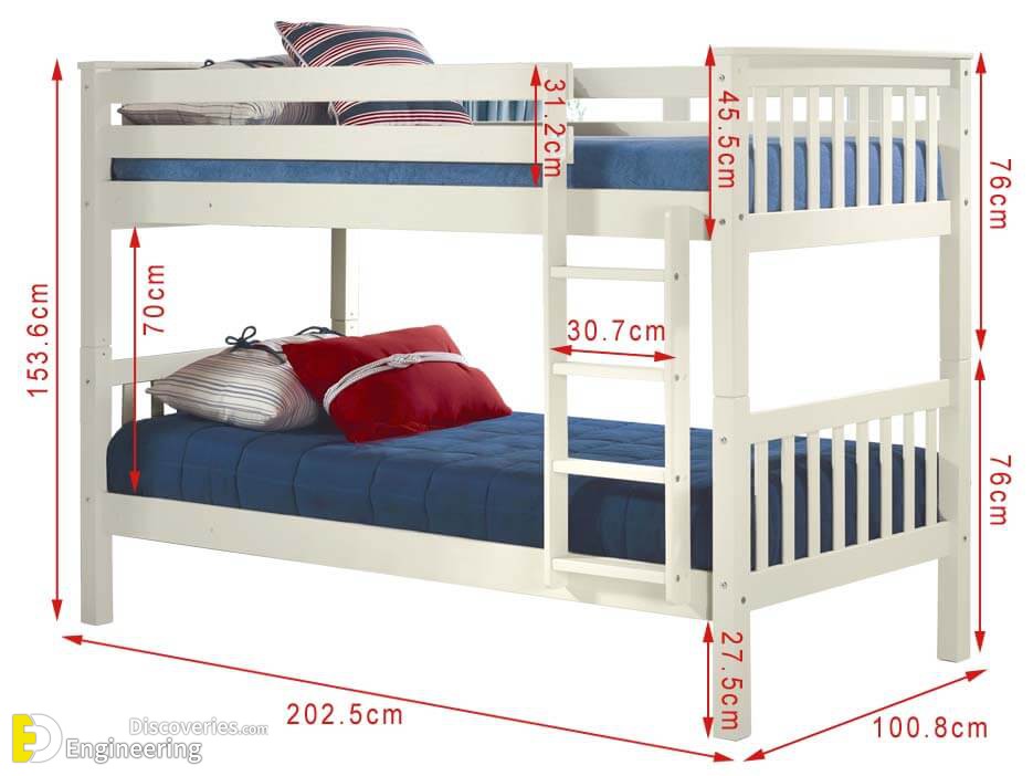 Amazing Bunk Bed Designs With Dimension, Standard Bunk Bed Dimensions Height