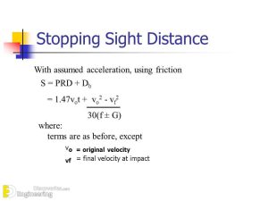 Stopping Sight Distance, Overview And Calculation | Engineering Discoveries