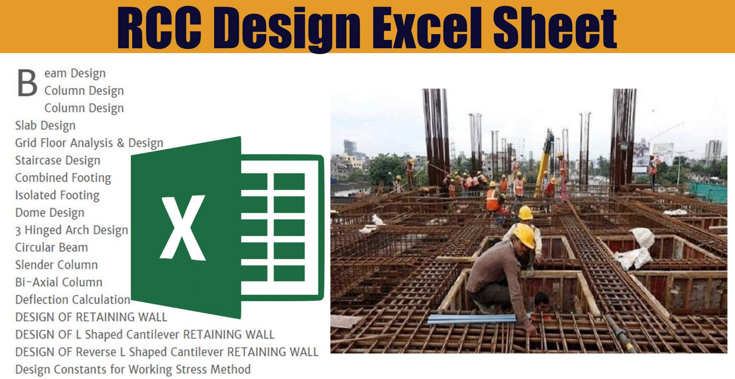 RCC Design Excel Sheet - Engineering Discoveries