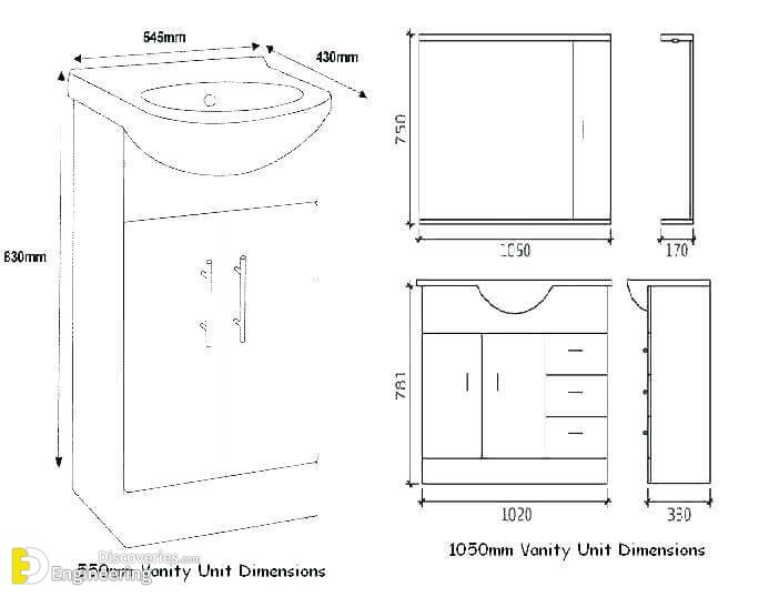 Standard Height Of Bathroom Fittings, What Is The Standard Height Of A Vanity Unit