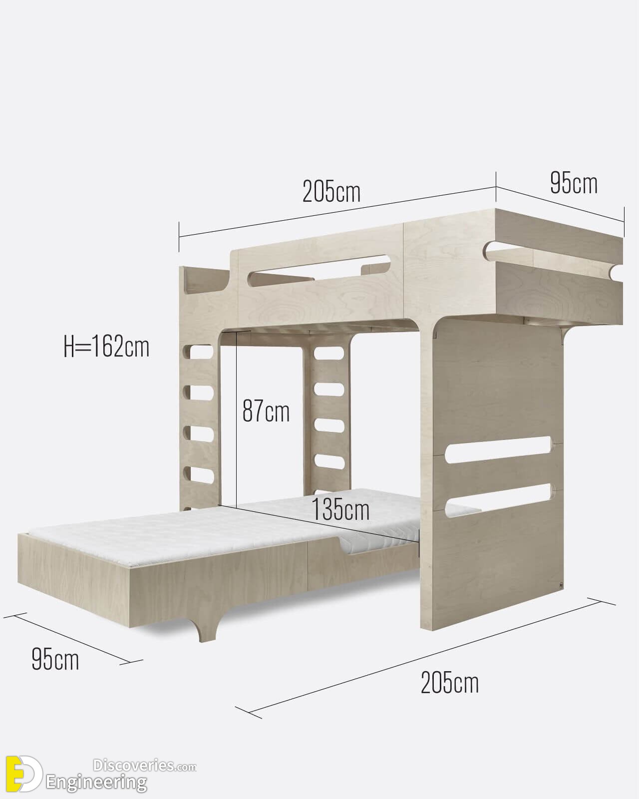 Amazing Bunk Bed Designs With Dimension - Engineering Discoveries