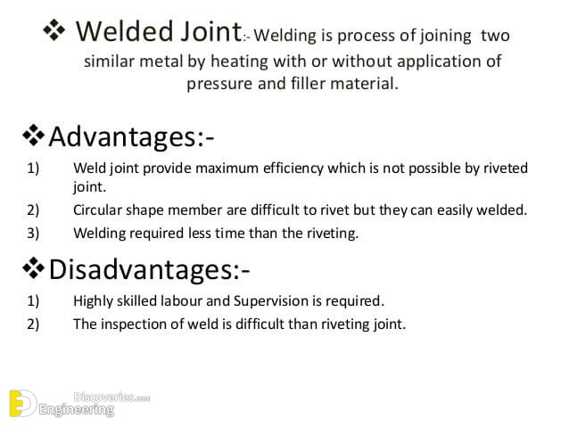 Advantages And Disadvantages Of Welded Connections Engineering