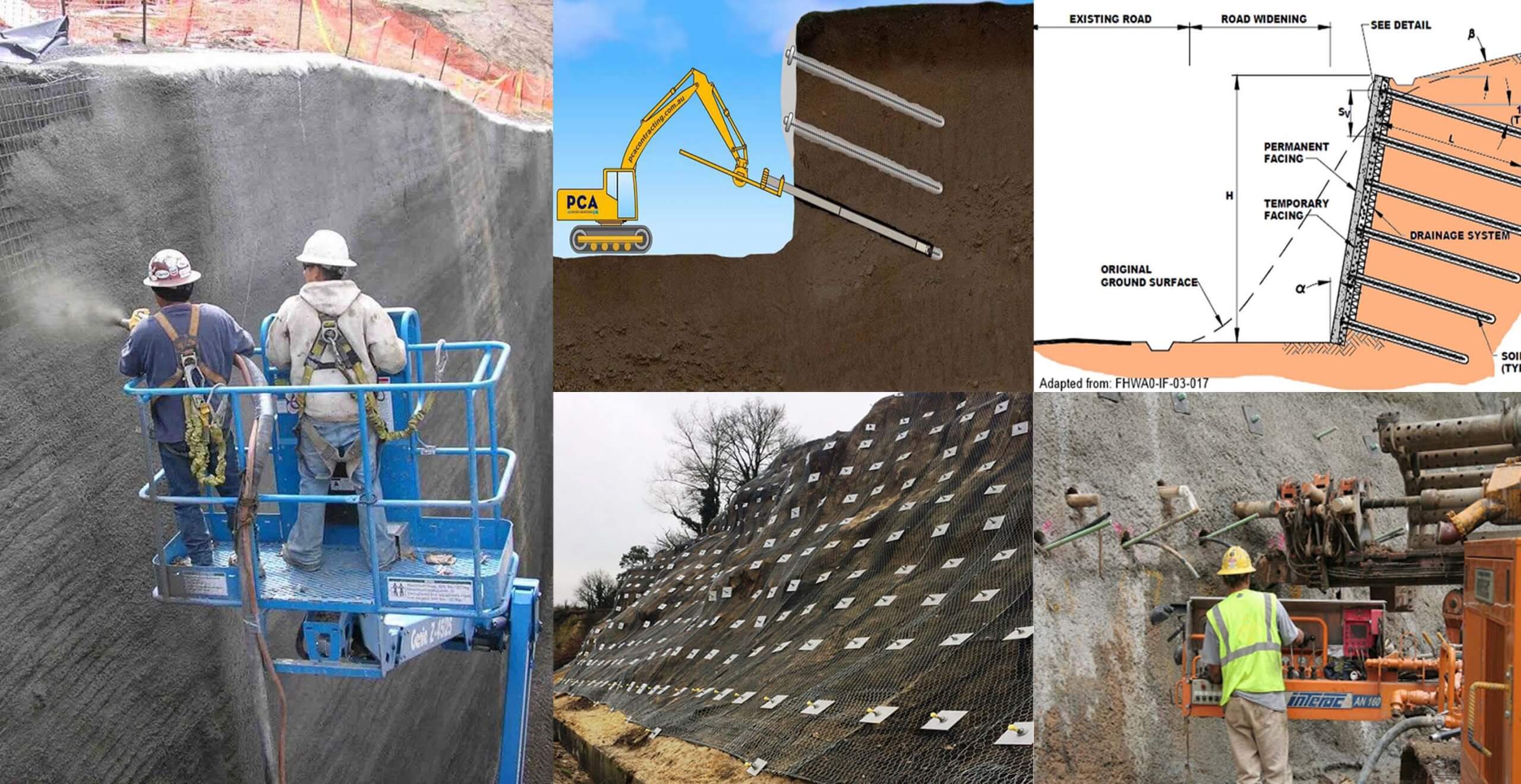 Soil Retention - Support of excavation - Orange Green Construction Pros