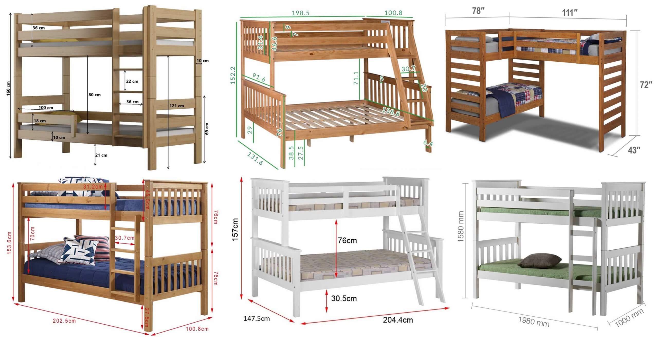 Bunk Bed Sizes Chart
