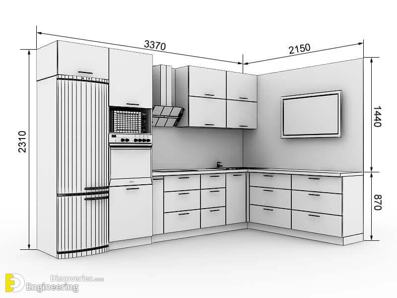 modular kitchen design with dimensions