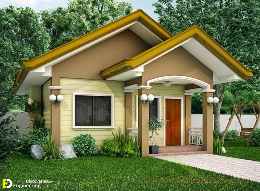 Minimalist Two Bedroom House Design + Plan 