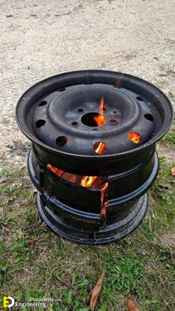 Amazing Wheel Rim Fire Pit Design Ideas
