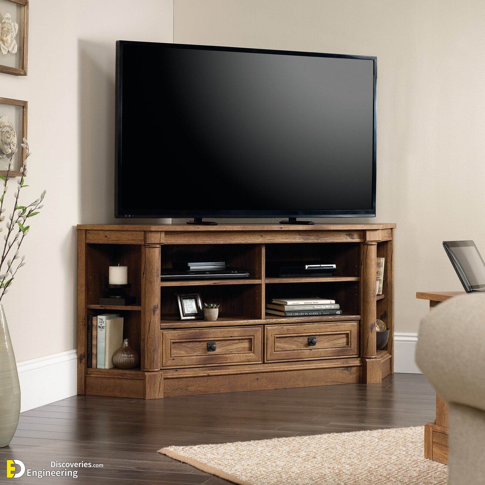 Beautiful Corner TV Stand Ideas - Engineering Discoveries