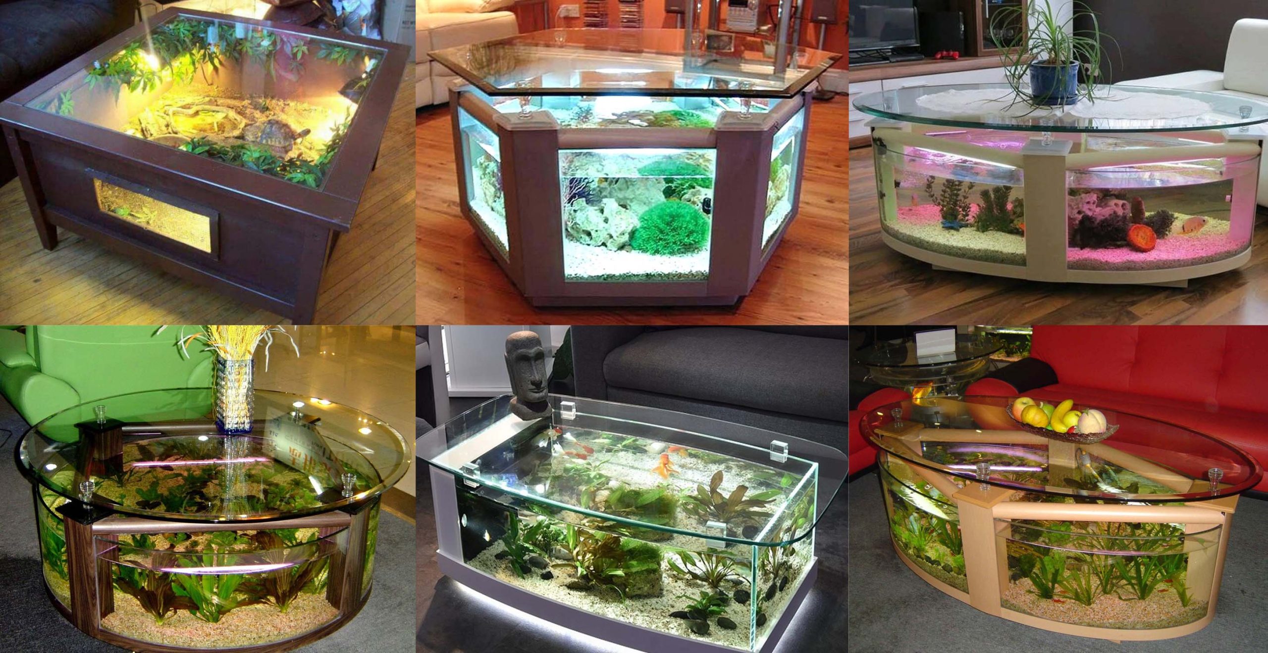 Top 40 Amazing Aquarium Coffee Table Design Ideas