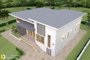 Beautiful House Plans 12×12 Meter (40×40 Feet) Shed Roof | Engineering ...