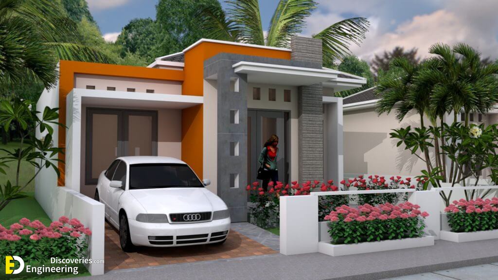 Sketchup 2 Bedrooms House 9x14M | Engineering Discoveries