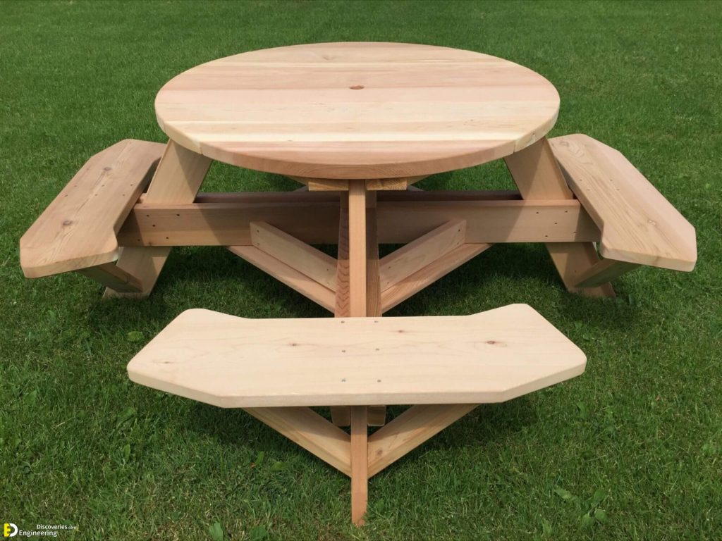 Beautiful Wooden Picnic Table Ideas | Engineering Discoveries