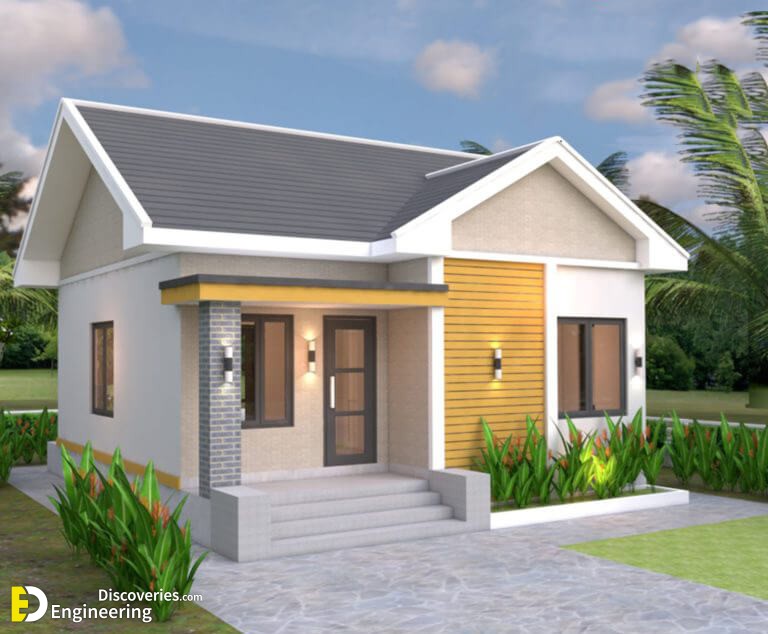 House Design plans 7.5×8.5m With 2 Bedrooms Gable Roof | Engineering ...