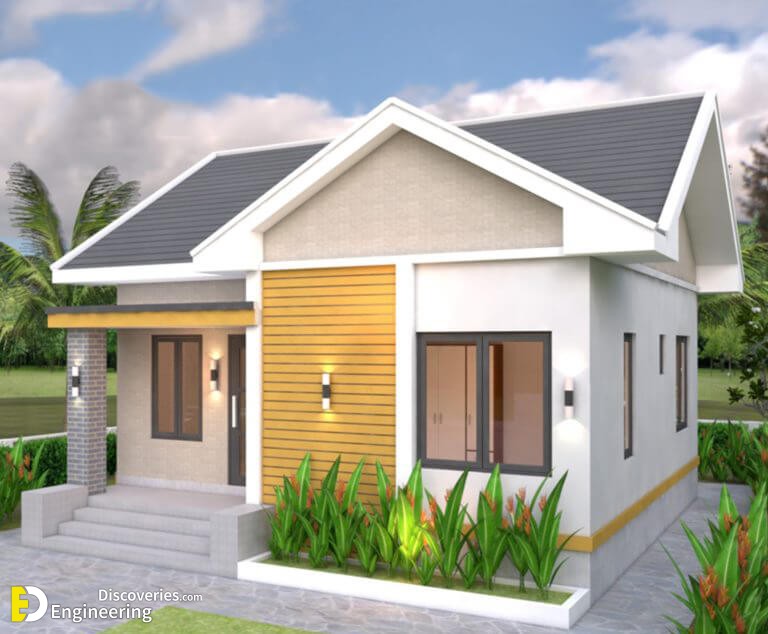 House Design plans 7.5×8.5m With 2 Bedrooms Gable Roof | Engineering ...