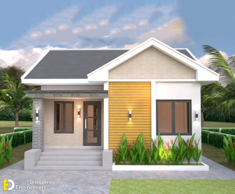 House Design plans 7.5×8.5m With 2 Bedrooms Gable Roof | Engineering ...