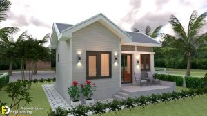 Small House Design Plans 5×7 With One Bedroom Gable Roof | Engineering ...