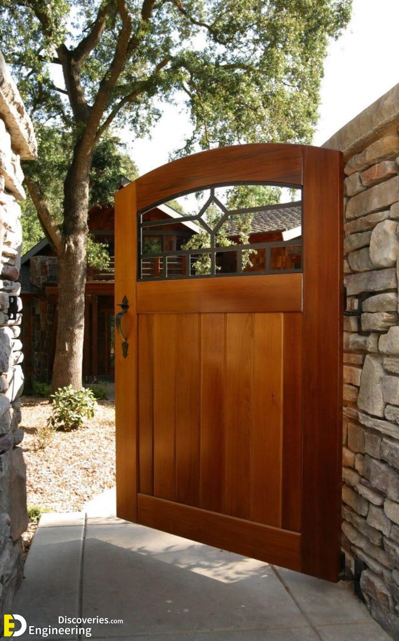 35 Amazing Wooden Gate Ideas Engineering Discoveries