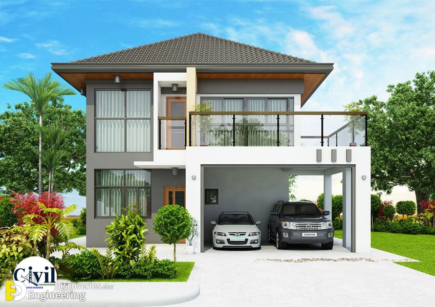 Four Bedrooms Two Storey Modern House Cool House Concepts - Photos