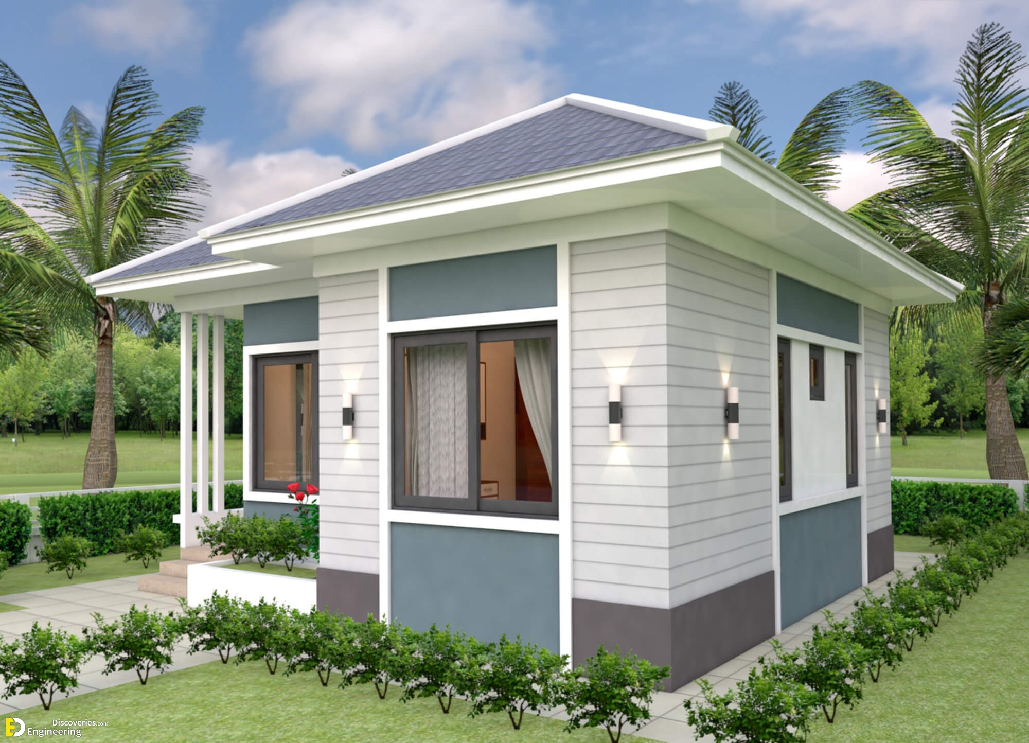 House Design Plans 7×7 With 2 Bedrooms | Engineering Discoveries