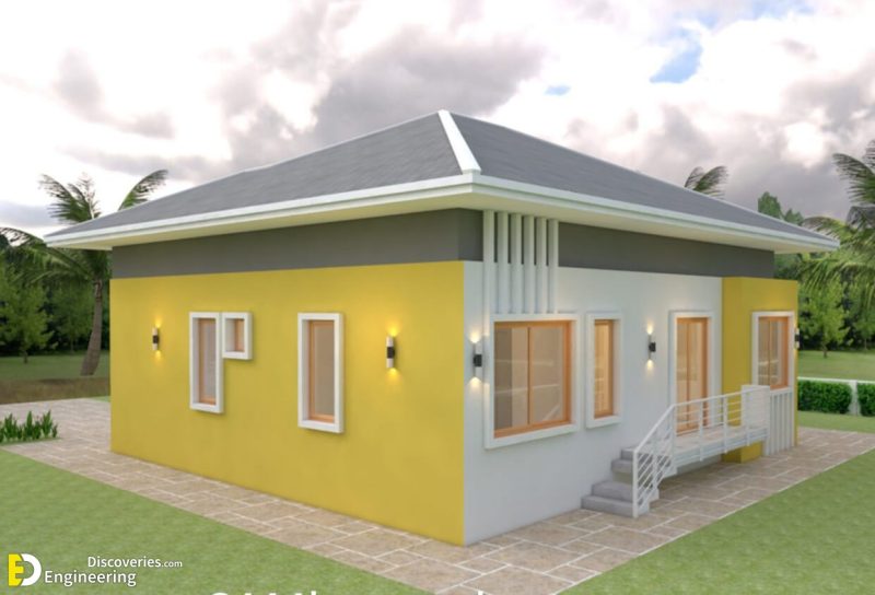 House Plans 12×12 Meter (40×40 Feet) 4 Bedrooms Hip Roof | Engineering ...