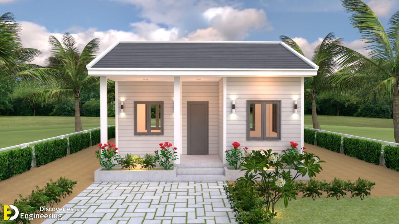 House Plans 7×6 With One Bedroom Gable Roof | Engineering Discoveries