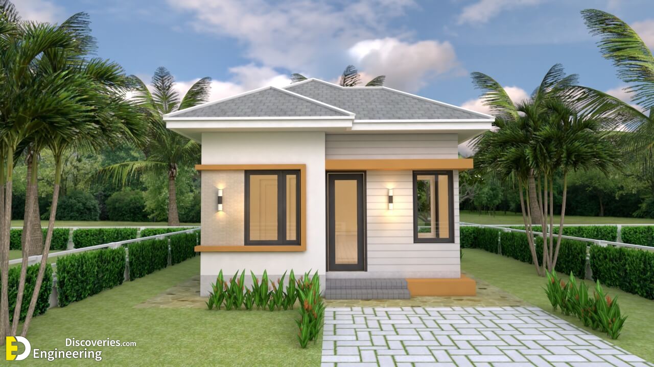 Small House Design Plans 5.5×6.5 With One Bedroom Hip Roof ...