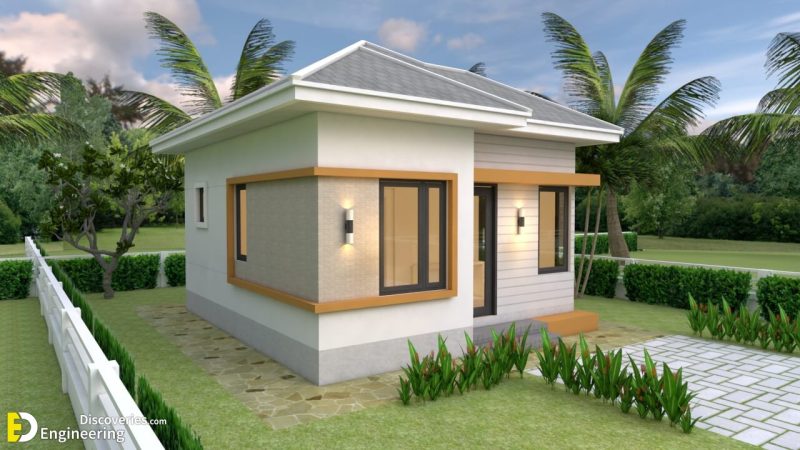 Small House Design Plans 5.5×6.5 With One Bedroom Hip Roof ...