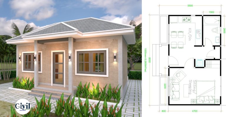 House Design Plans 11×6 Meters (36×20 Feet) Hip Roof - Engineering ...