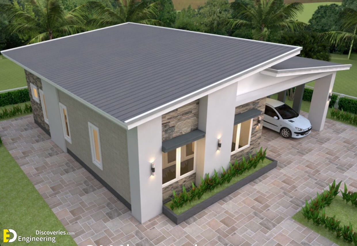 House Plans 12×11 With 3 Bedrooms Shed Roof | Engineering Discoveries