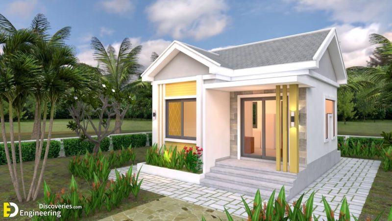 Small House Plans 6×6 With One Bedrooms Gable Roof | Engineering ...