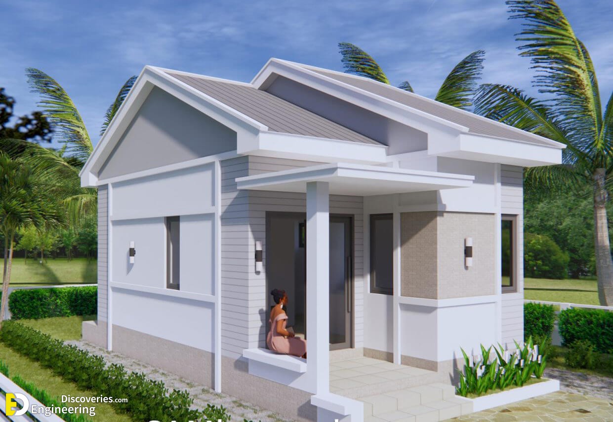 Small House Plans 4.5×7.5 With One Bedroom Gable Roof | Engineering ...