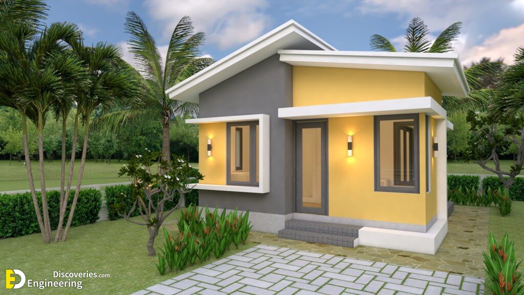 Small House Design Plans 18×21.3 Feet With One Bedroom Shad Roof ...