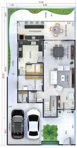 Home Design Plan 10×20 Meters | Engineering Discoveries