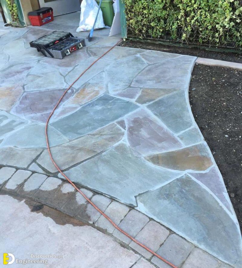 How To Install Flagstone Patio Engineering Discoveries