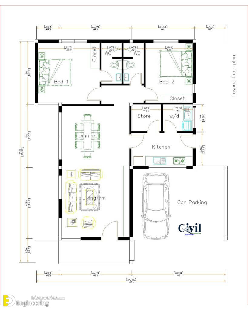 New-House-Design-12x14-Meter-40x46-Feet-2-Beds-House-Layout-floor-plan.jpg