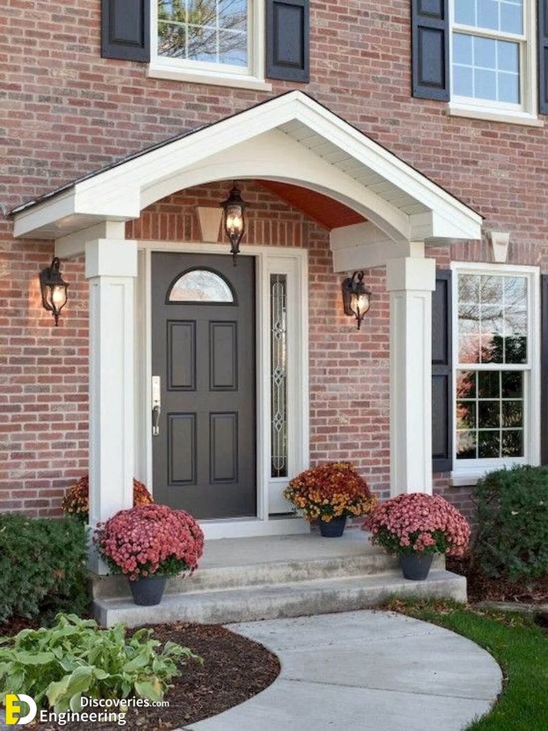 35 Beautiful Front Door Overhang Designs Ideas To Make Your Home