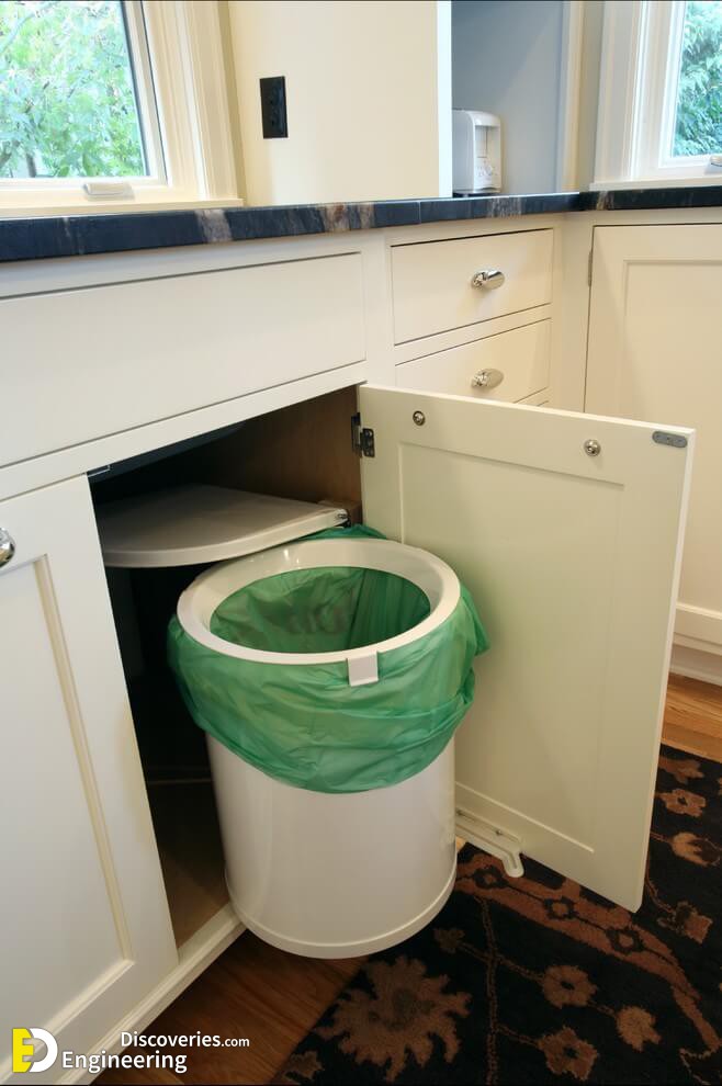 15. Pull Out Garbage Storage Idea 
