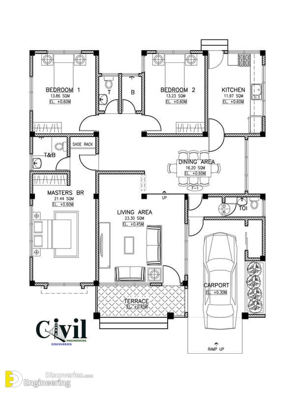 Cool Bungalow House Plan Designed To Be Build In 310 s.q.m Engineering Discoveries