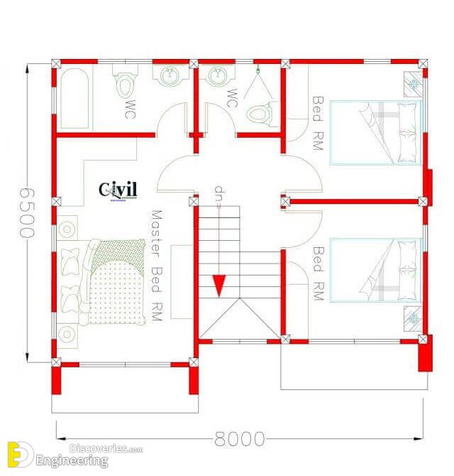 House-Plans-8×6.5m-With-3-Bedrooms346566-1.jpg