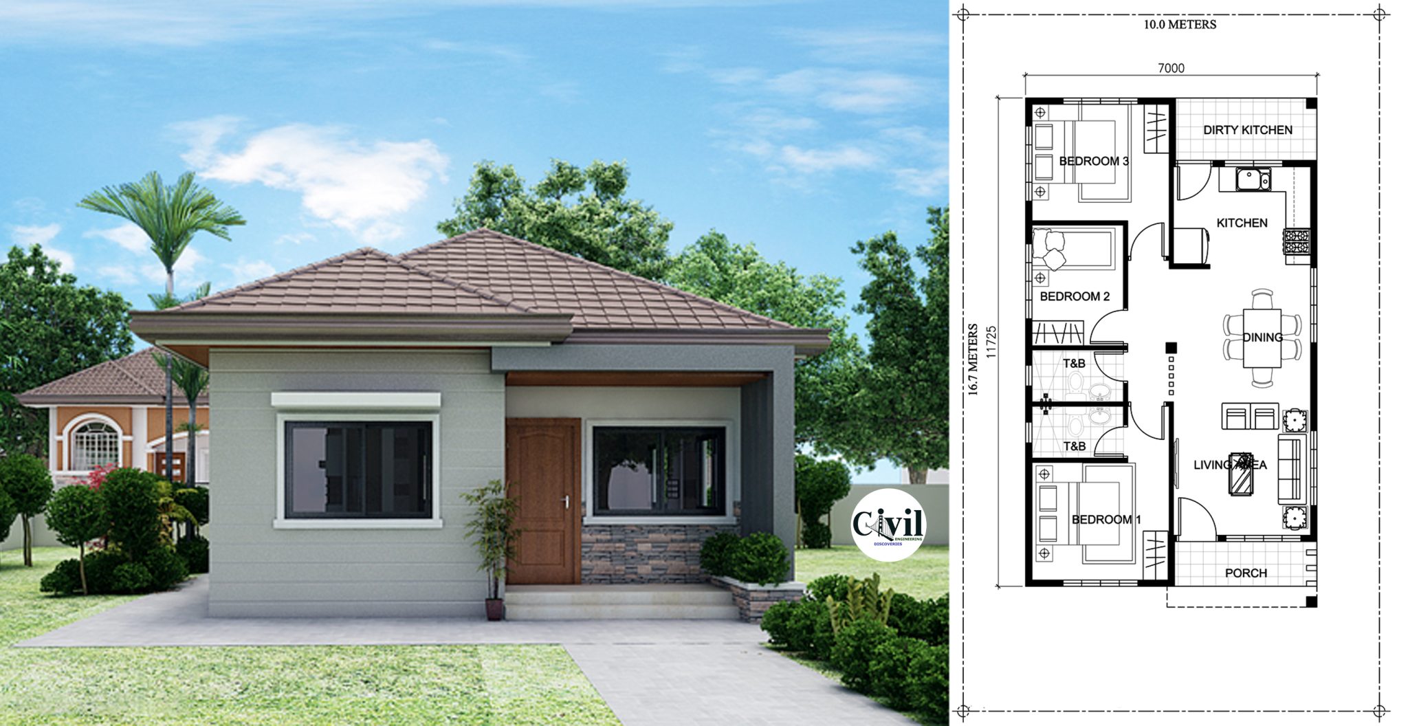 16 Bungalows Simple 3 Bedroom House Plans In Uganda Popular New Home Floor Plans