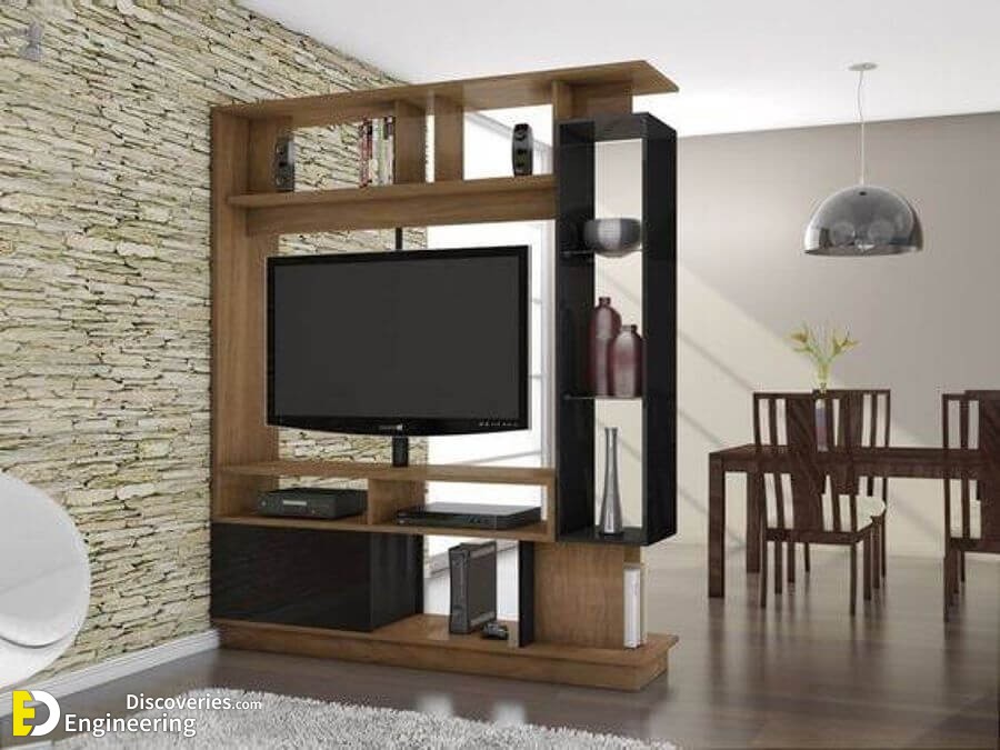 Rotating tv deals stand room divider