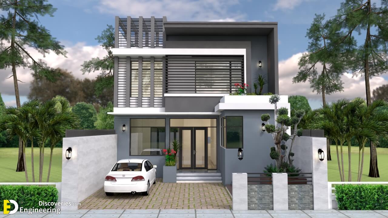 3 Bedrooms Modern Home Plan 9x9M | Engineering Discoveries