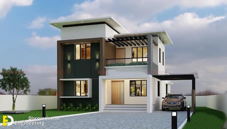 1619 Sq Ft 3BHK Contemporary Style Two-Storey House And Free Plan ...