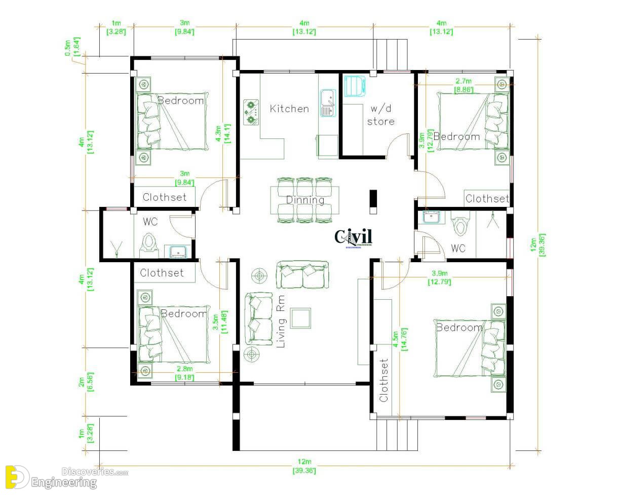 4-Bedroom-House-Plans-12x12-Meter-39x39-Feet-floor-plan.jpg