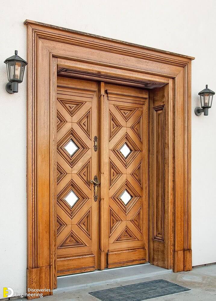 Top 35 Modern And Beautiful Wooden Main Door Design Ideas - Engineering ...