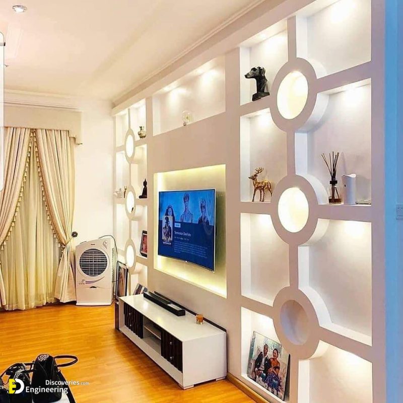 30 Enchanting And Modern Gypsum Board TV Wall Units Engineering Discoveries