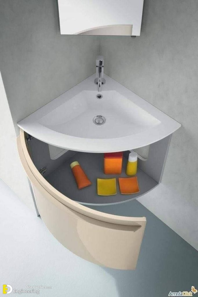 35 Amazing Corner Wash Basin Design Ideas For Small Area | Engineering ...