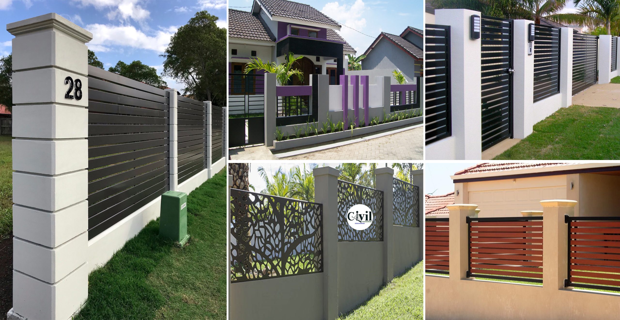 30 Modern Fence Design Ideas - Engineering Discoveries