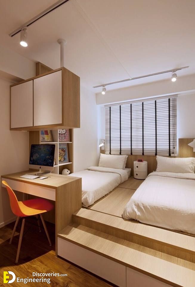 small room 3 beds design